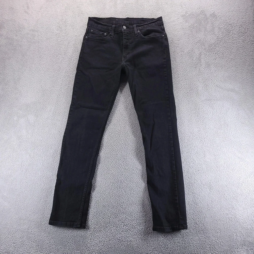 Levis 511 Jeans Mens 32x32 Black Slim Straight Dark‎ Wash Stretch Denim Comfort